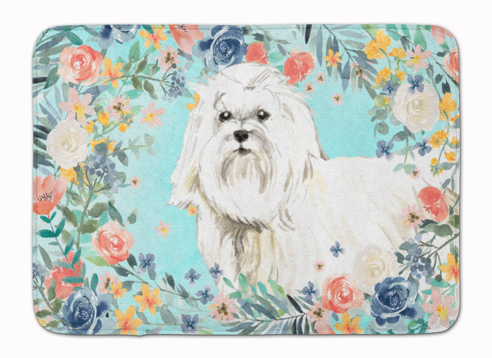 CK3418RUG Maltese Machine Washable Memory Foam Mat