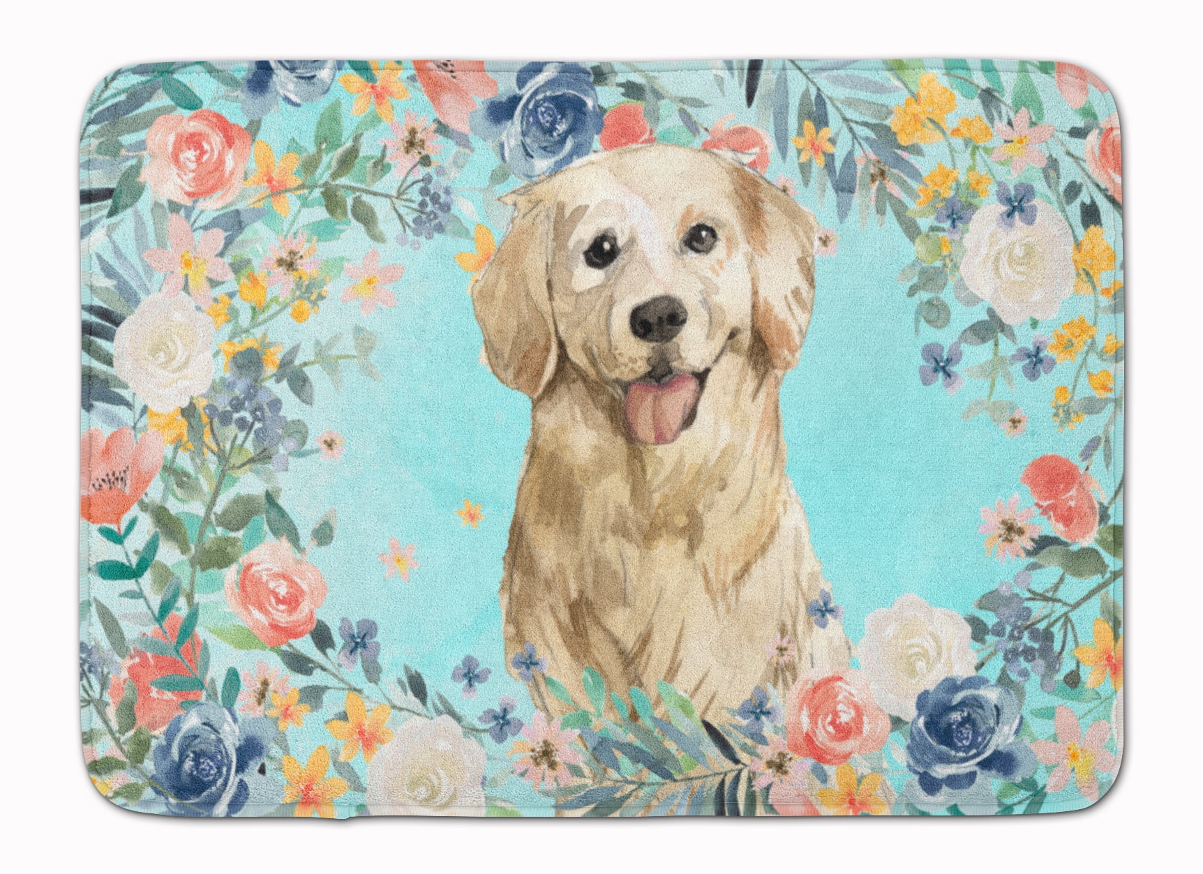 CK3425RUG Golden Retriever Machine Washable Memory Foam Mat