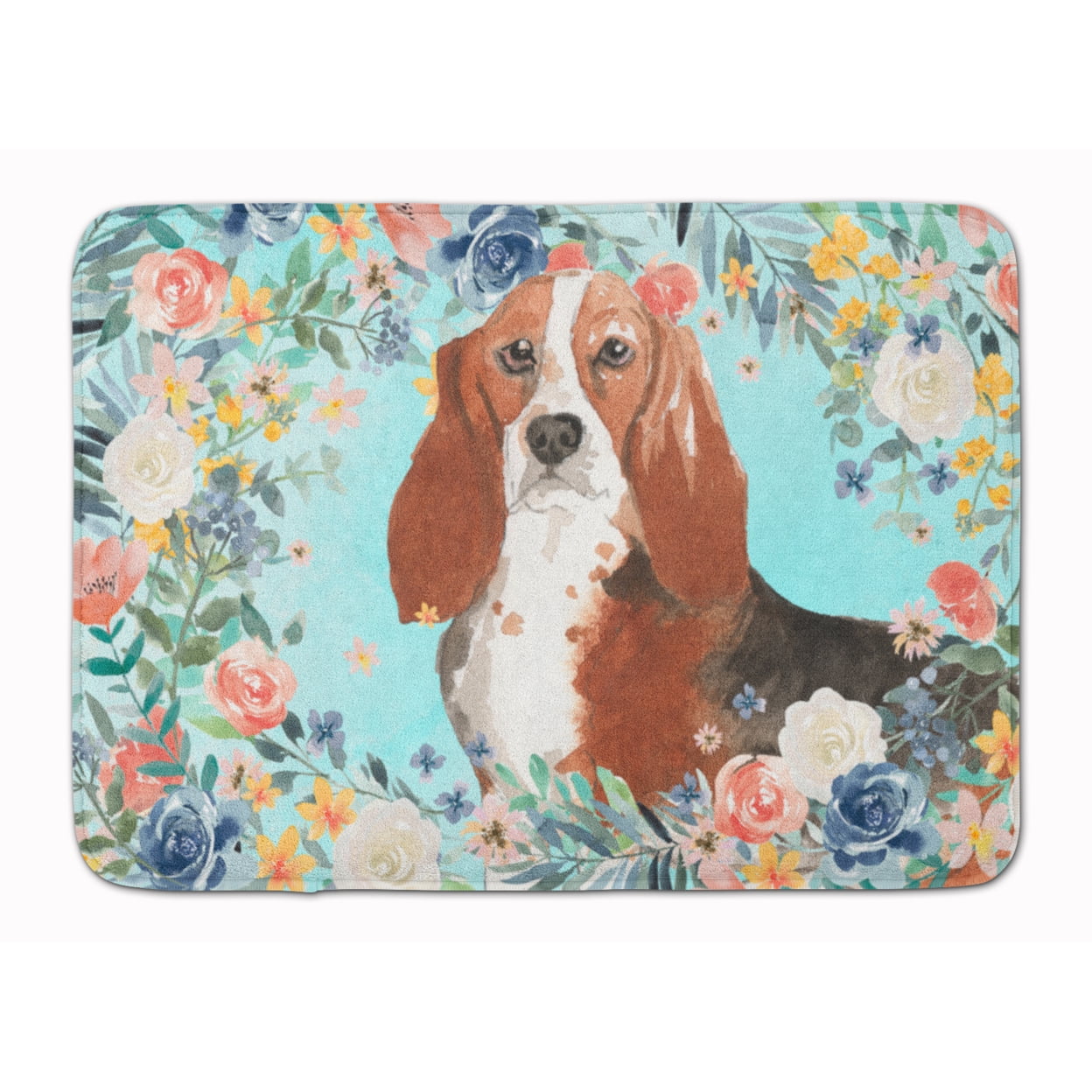 CK3437RUG Basset Hound Machine Washable Memory Foam Mat