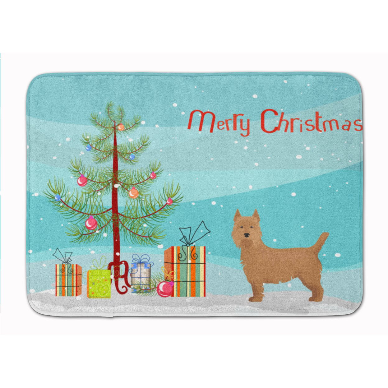 CK3444RUG Airedale Terrier Christmas Tree Machine Washable Memory Foam Mat