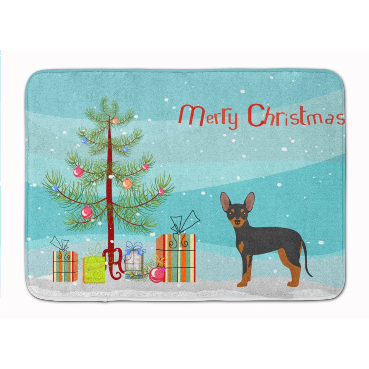 CK3480RUG Prague Ratter Christmas Tree Machine Washable Memory Foam Mat