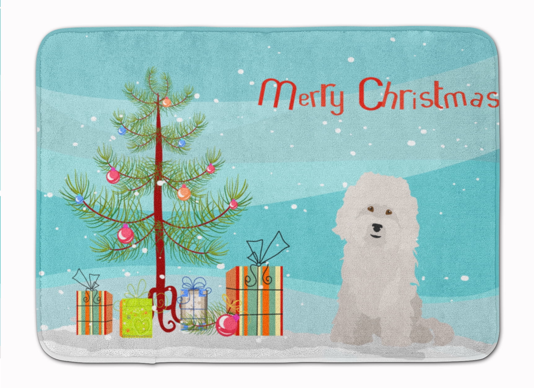 CK3492RUG Bolognese Christmas Tree Machine Washable Memory Foam Mat