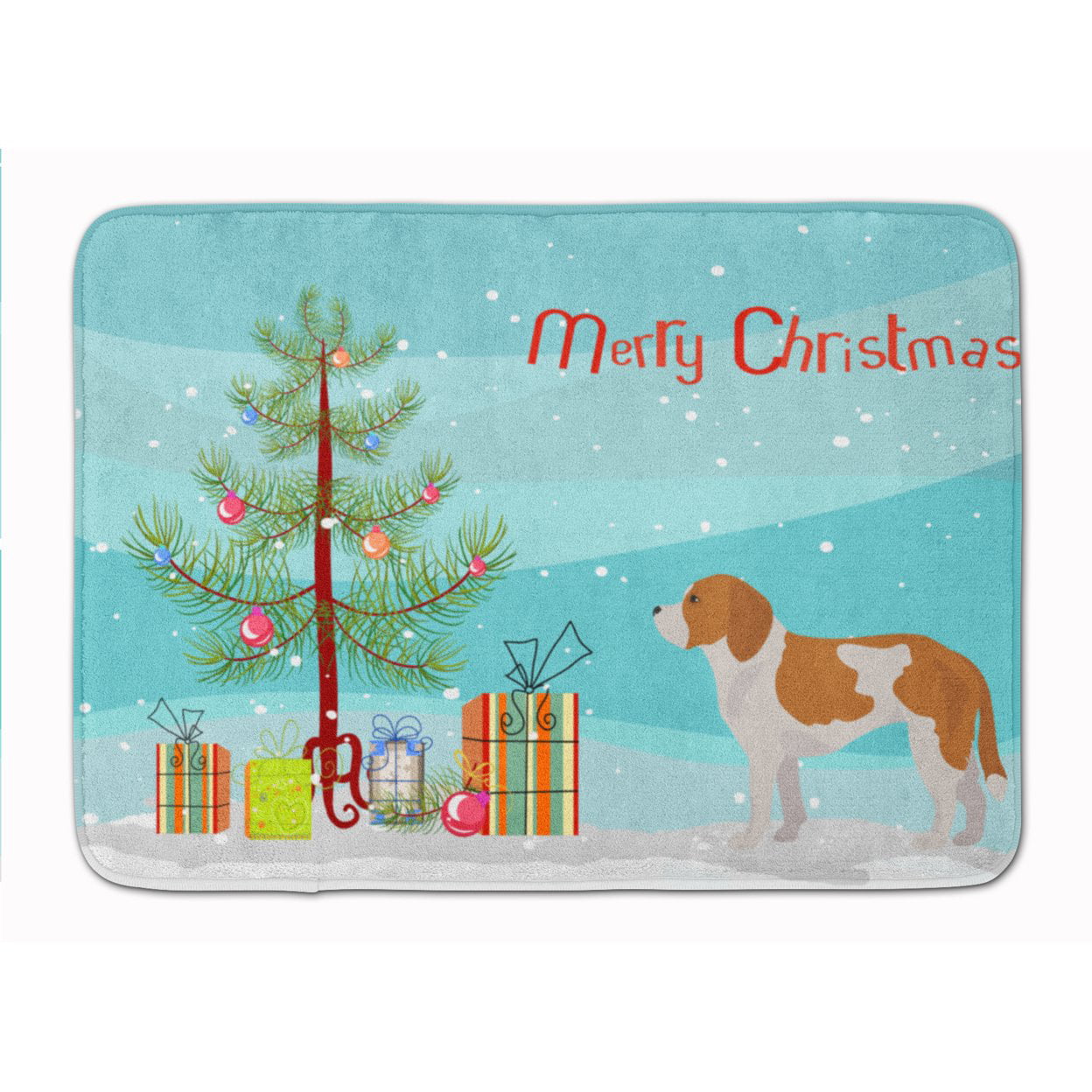 CK3802RUG Beaglier No.1 Christmas Tree Machine Washable Memory Foam Mat