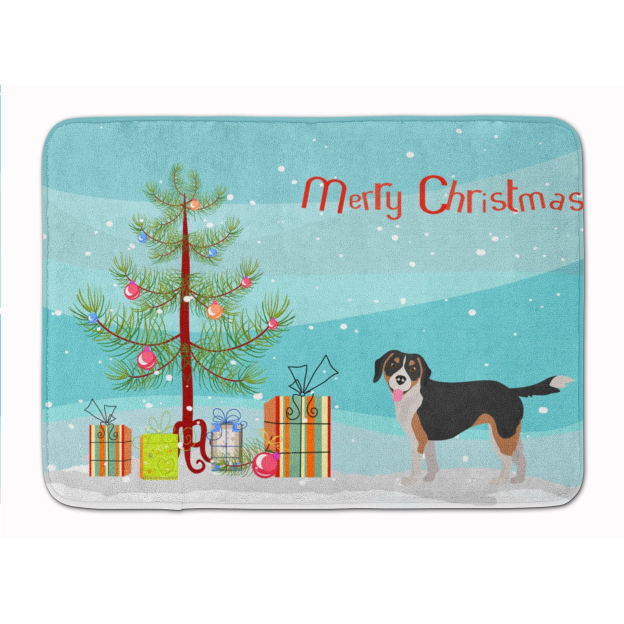 CK3803RUG Beaglier No.2 Christmas Tree Machine Washable Memory Foam Mat