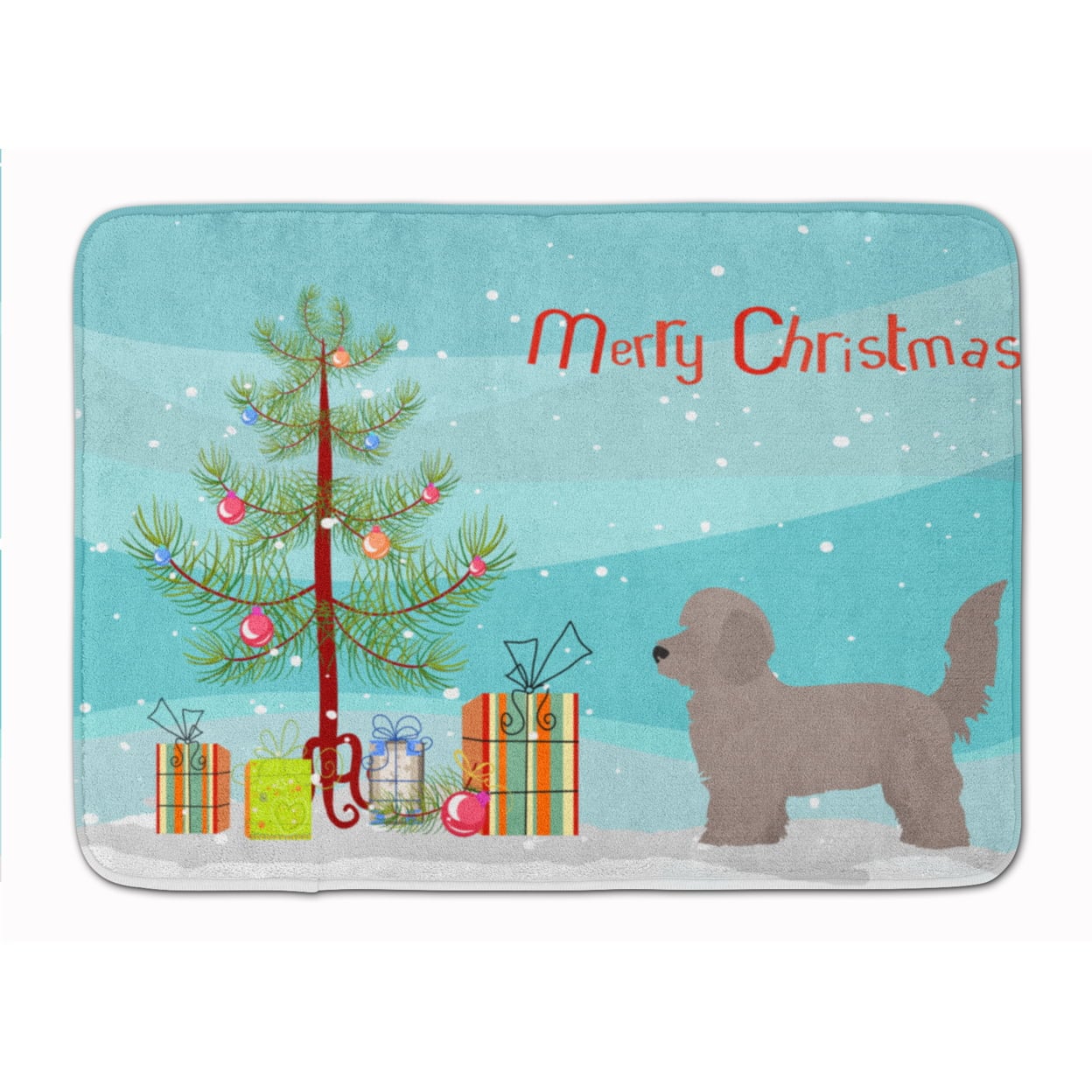 CK3826RUG Doxiepoo Christmas Tree Machine Washable Memory Foam Mat