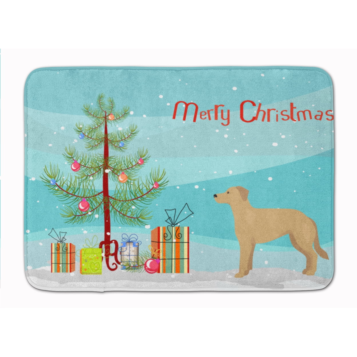 German Sheprador No.1 Christmas Tree Machine Washable Memory Foam Mat