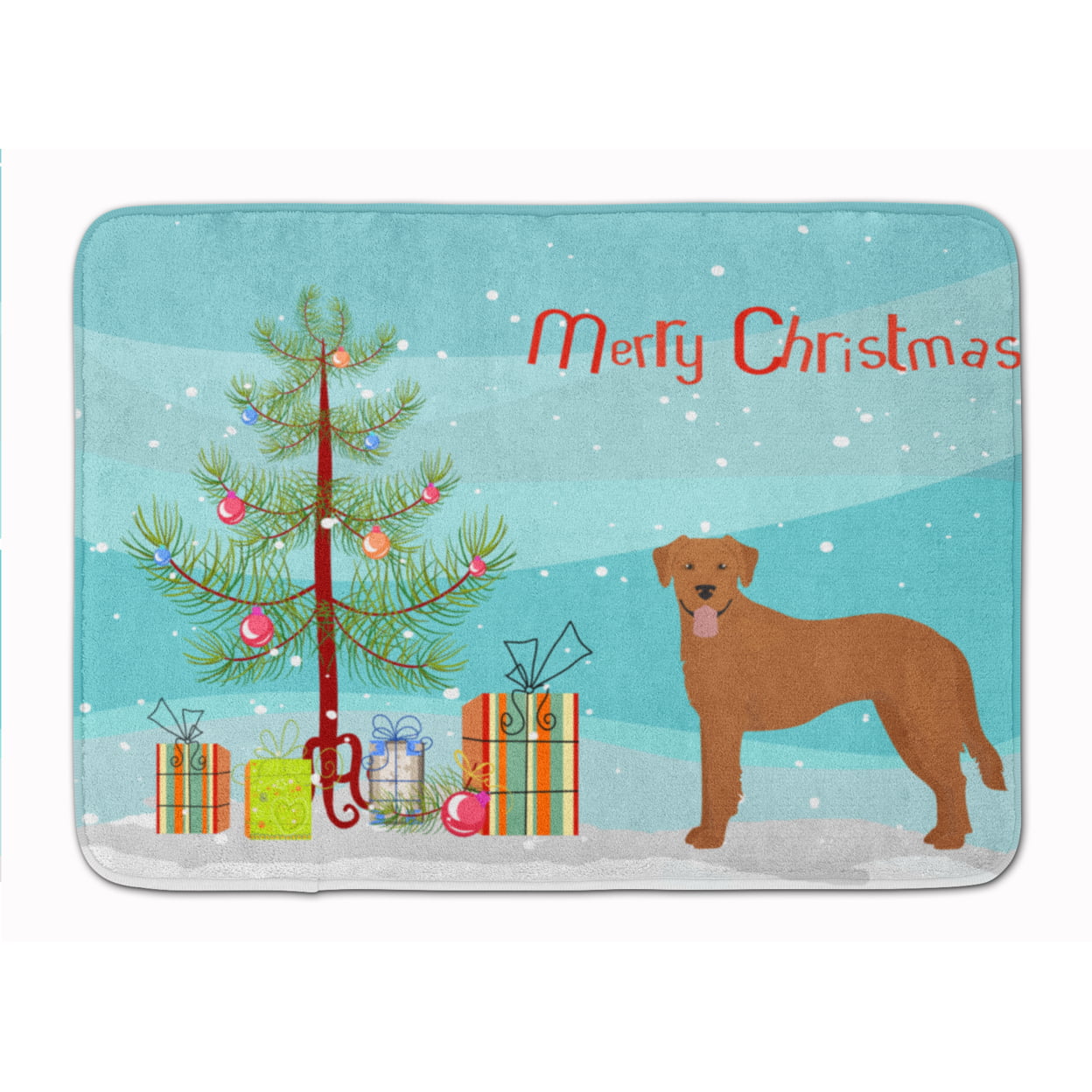 CK3836RUG Goldador Christmas Tree Machine Washable Memory Foam Mat