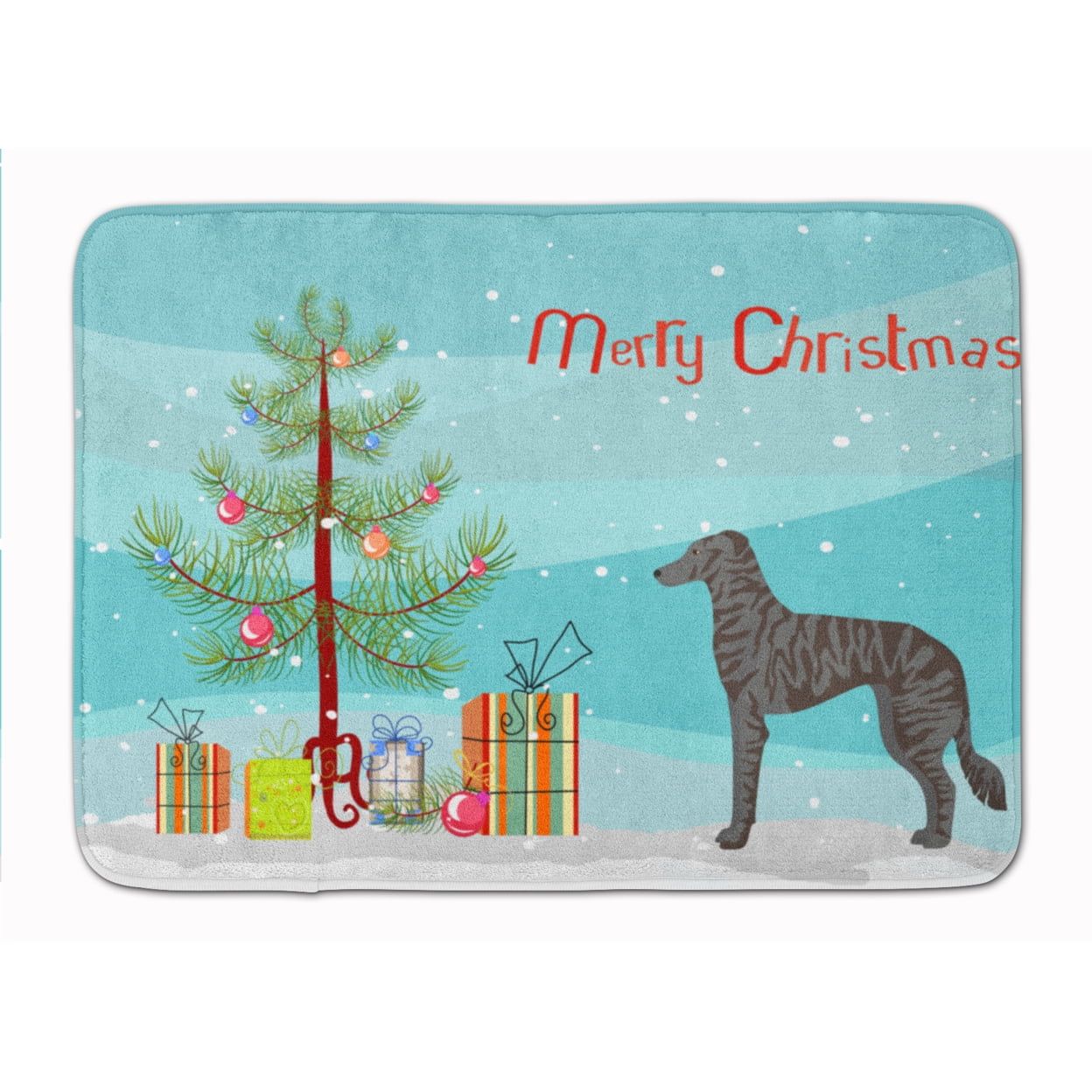CK3849RUG Longdog Christmas Tree Machine Washable Memory Foam Mat