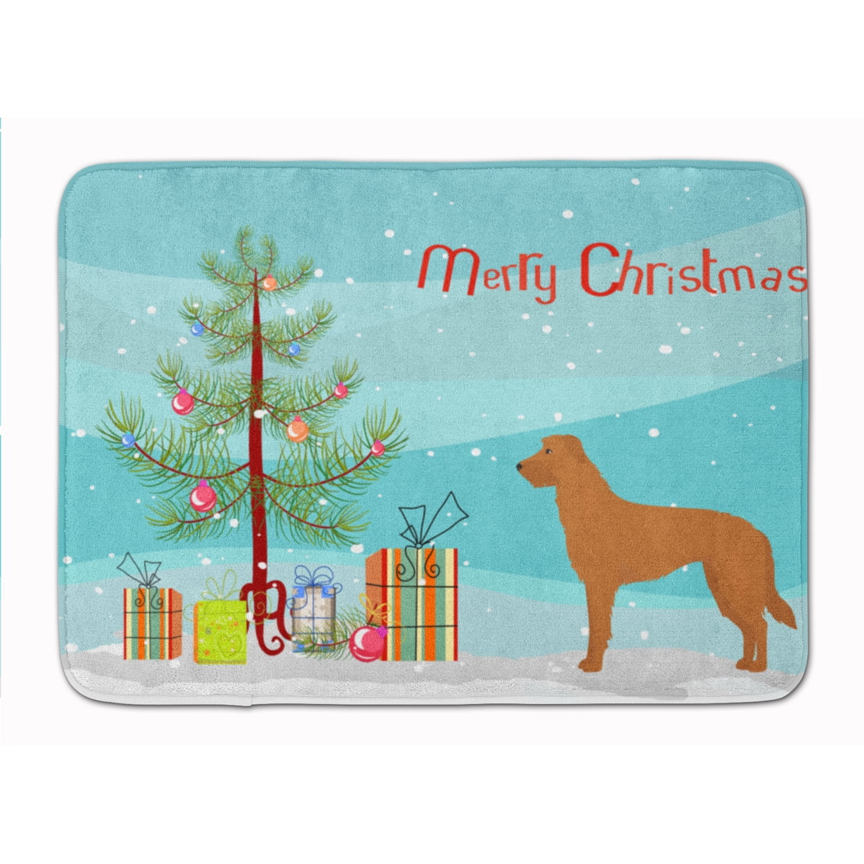 CK3851RUG Lurcher No.2 Christmas Tree Machine Washable Memory Foam Mat