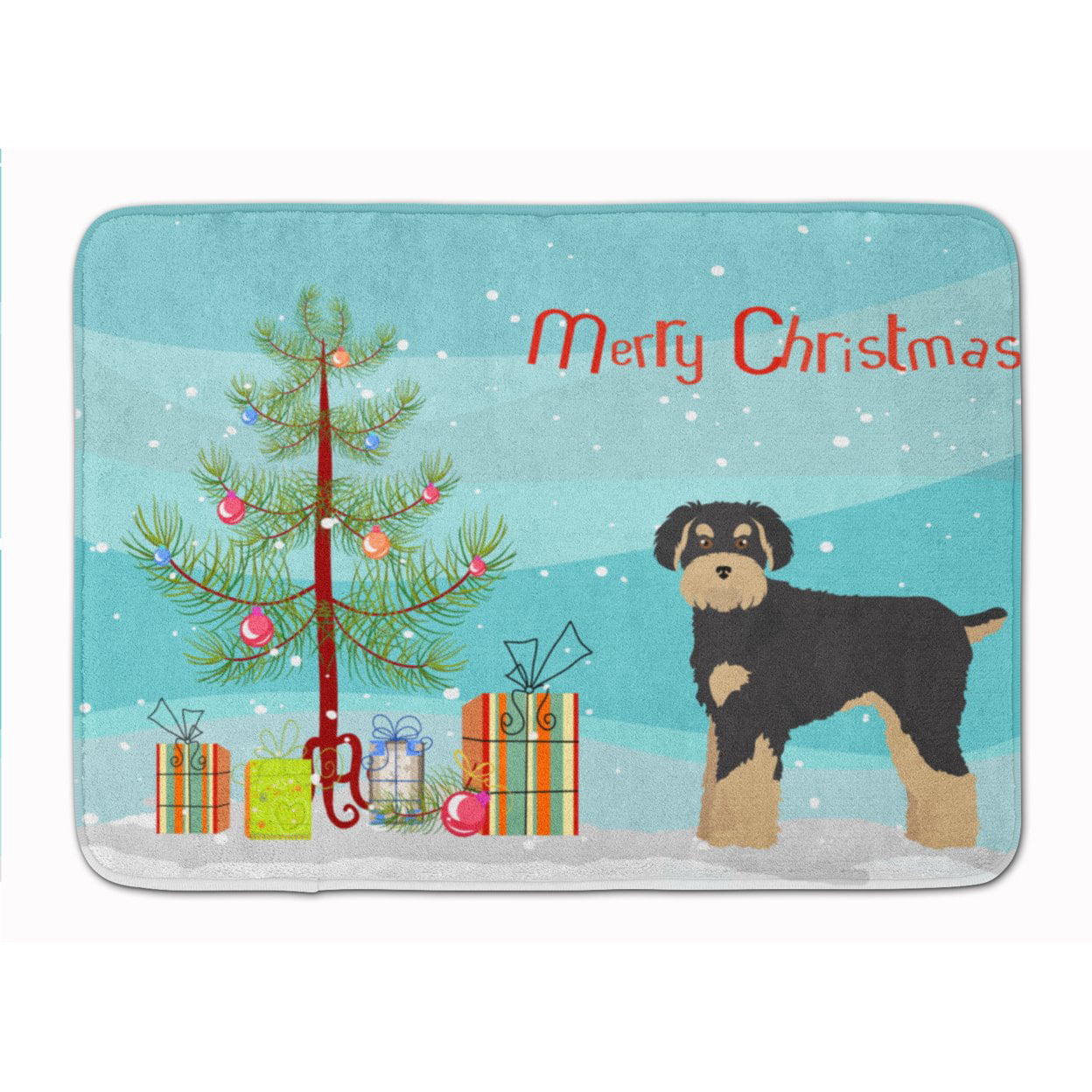 CK3866RUG Schnoodle Christmas Tree Machine Washable Memory Foam Mat