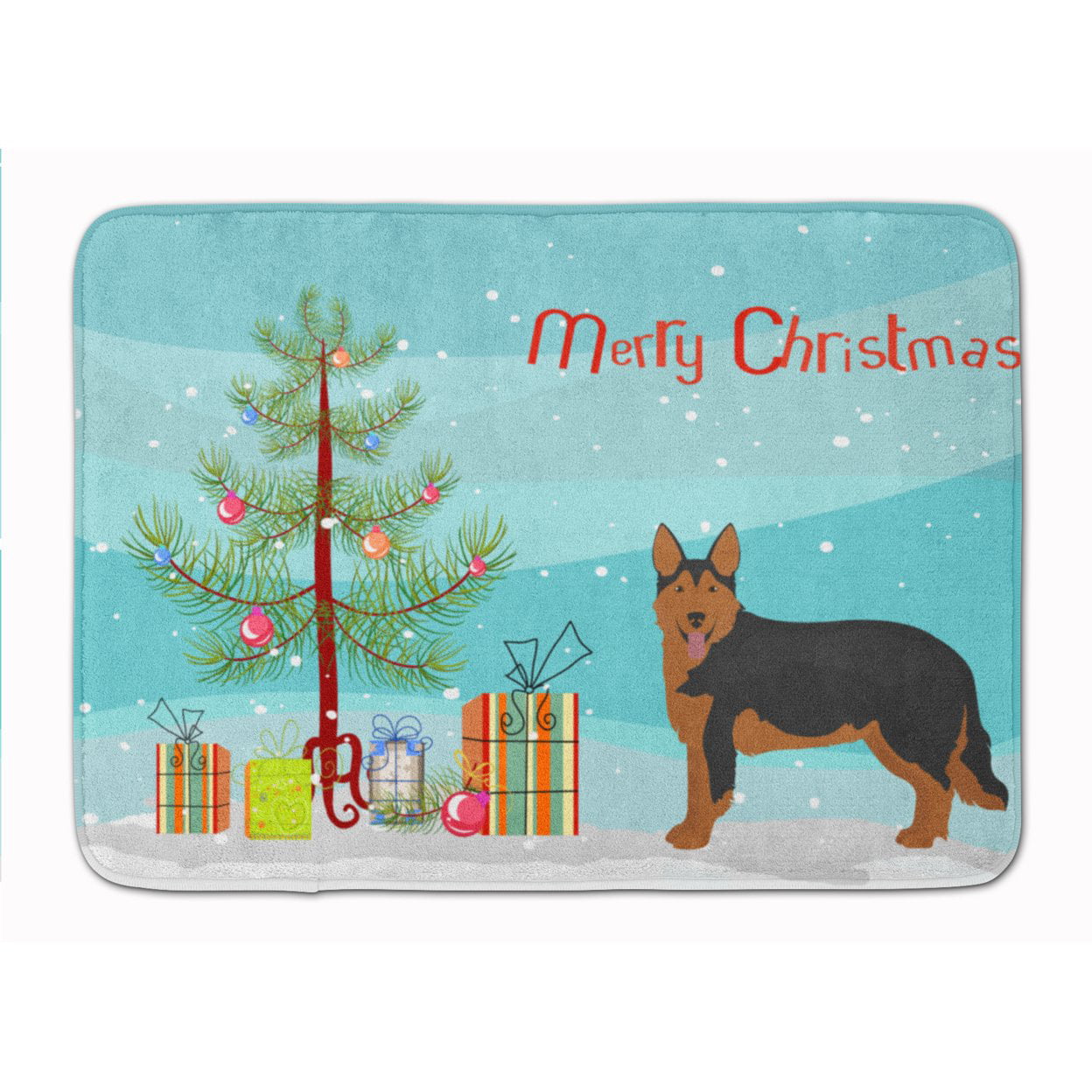 CK3874RUG Shollie No.2 Christmas Tree Machine Washable Memory Foam Mat