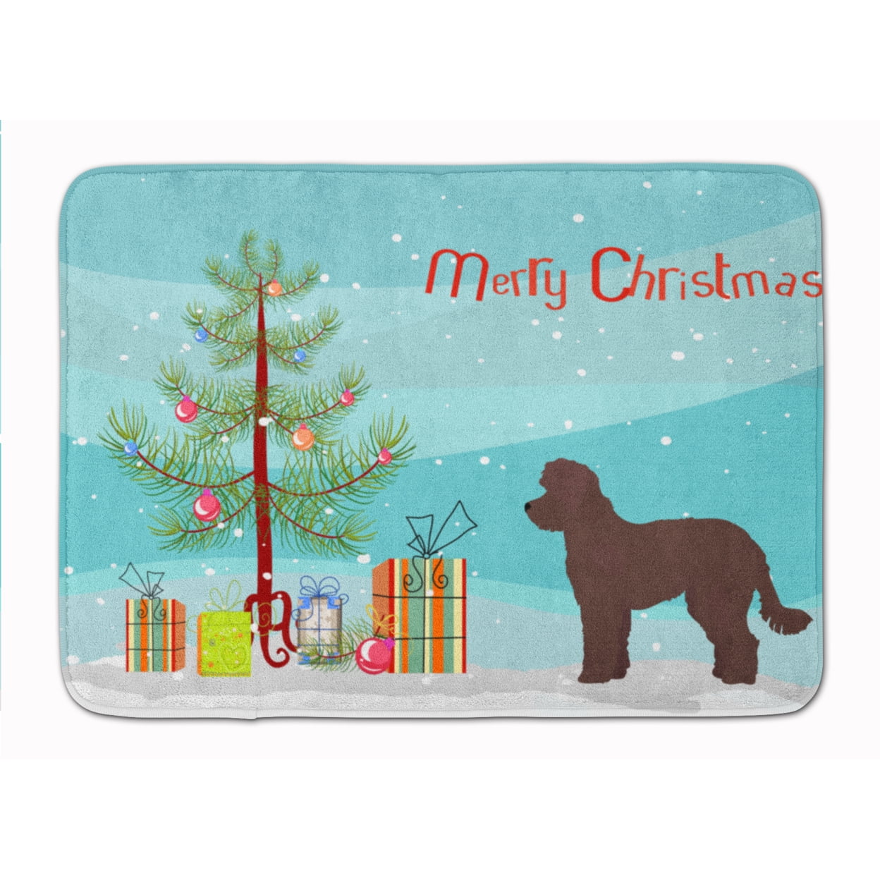 CK3880RUG Whoodle No.1 Christmas Tree Machine Washable Memory Foam Mat
