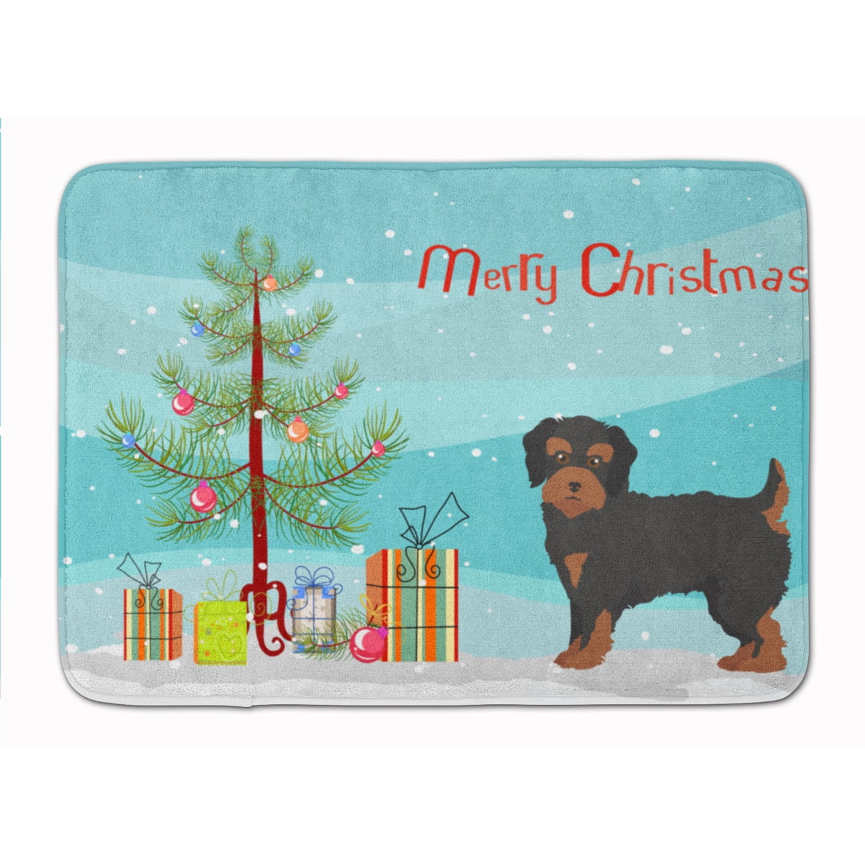 Yorkiepoo No.1 Christmas Tree Machine Washable Memory Foam Mat