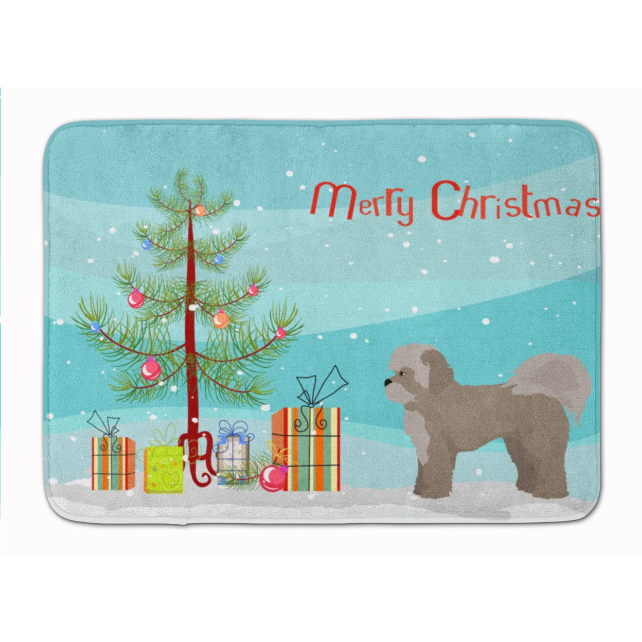 CK3884RUG Zuchon No.1 Christmas Tree Machine Washable Memory Foam Mat