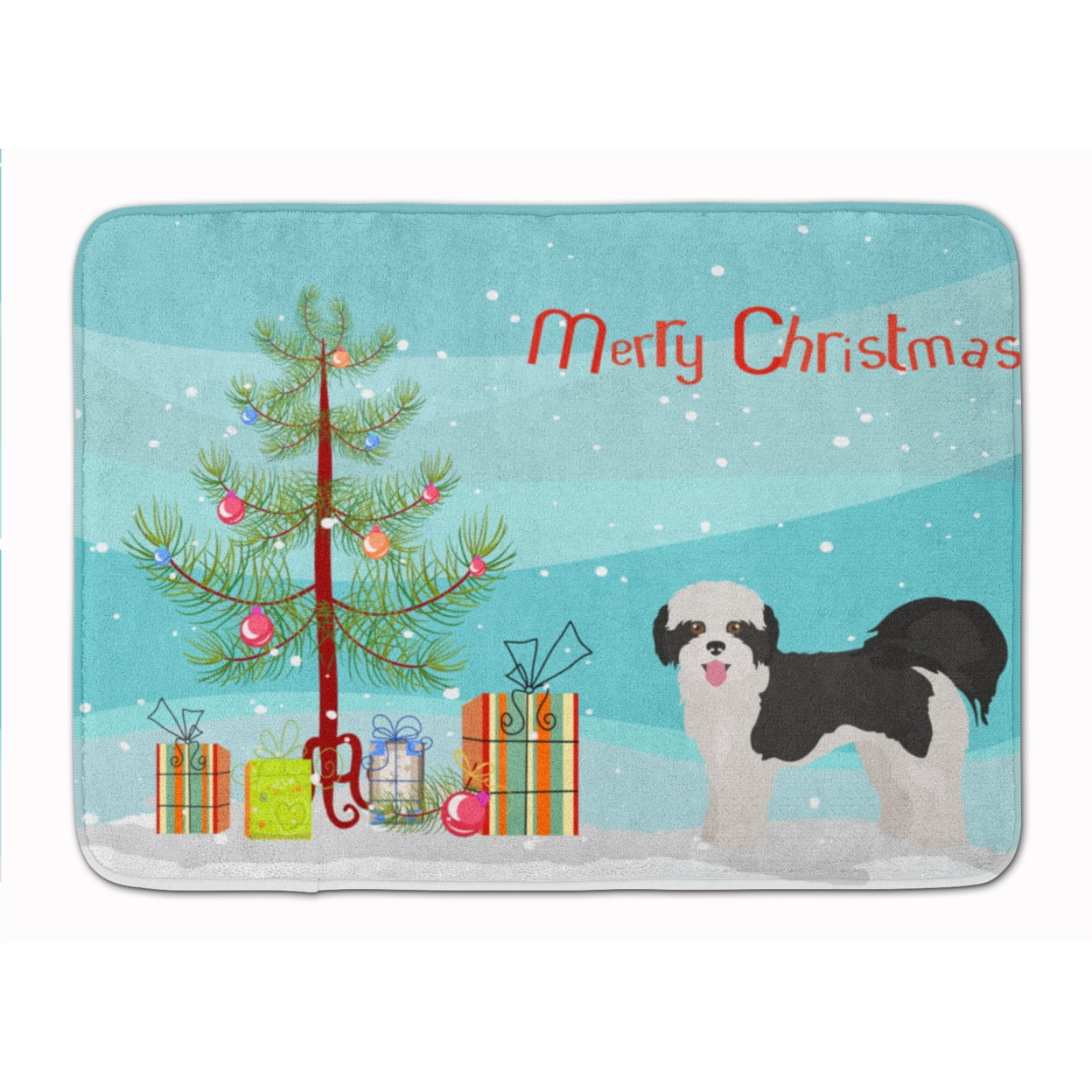 CK3885RUG Zuchon No.2 Christmas Tree Machine Washable Memory Foam Mat