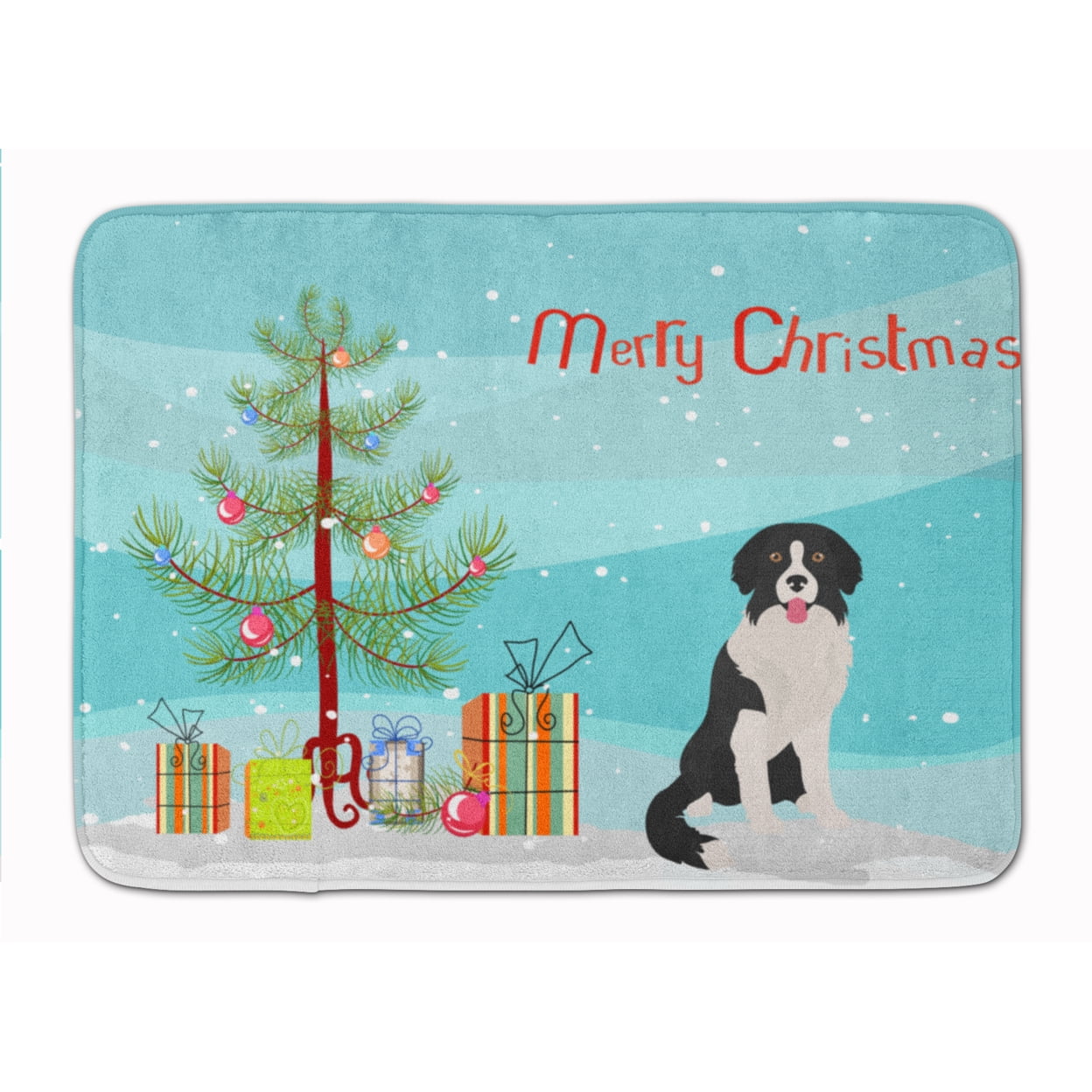 CK3887RUG Borador Christmas Tree Machine Washable Memory Foam Mat