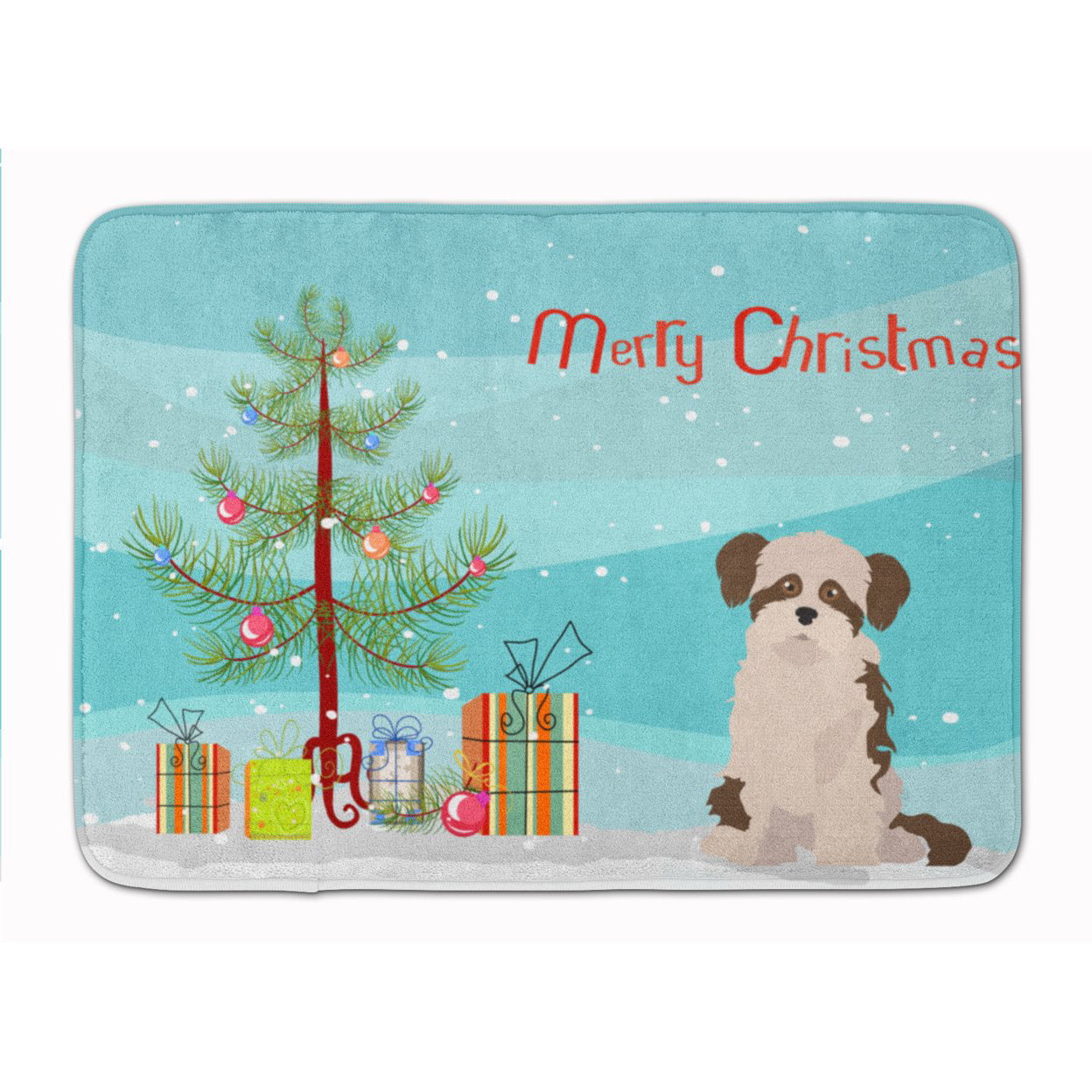 CK3890RUG Shi Chi No.3 Christmas Tree Machine Washable Memory Foam Mat