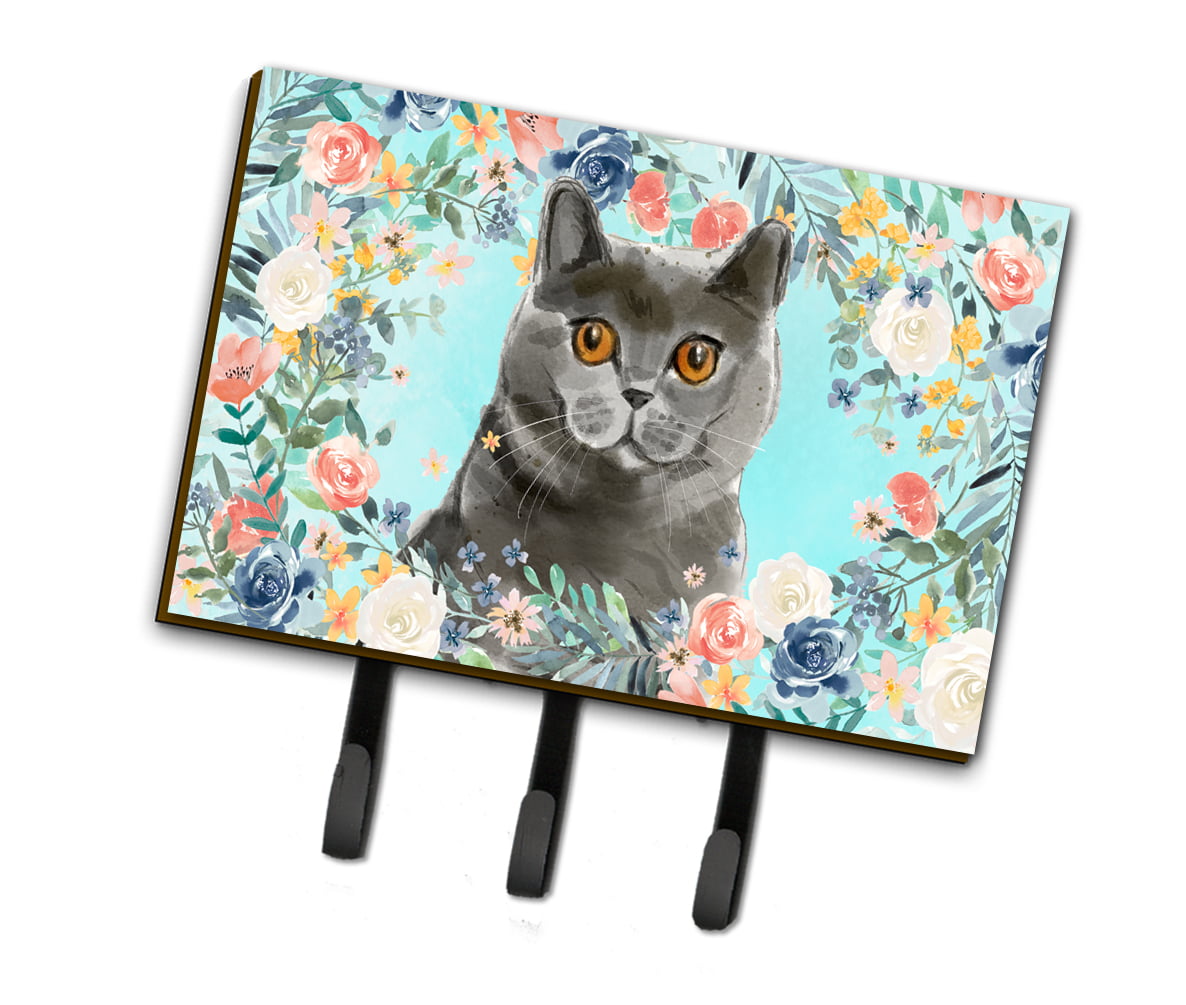 CK3392TH68 British Shorthair Spring Flowers Leash or Key Holder