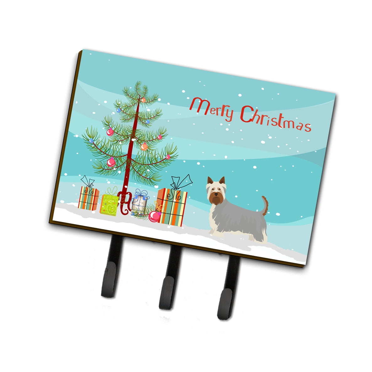 Australian Silky Terrier Christmas Tree Leash or Key Holder