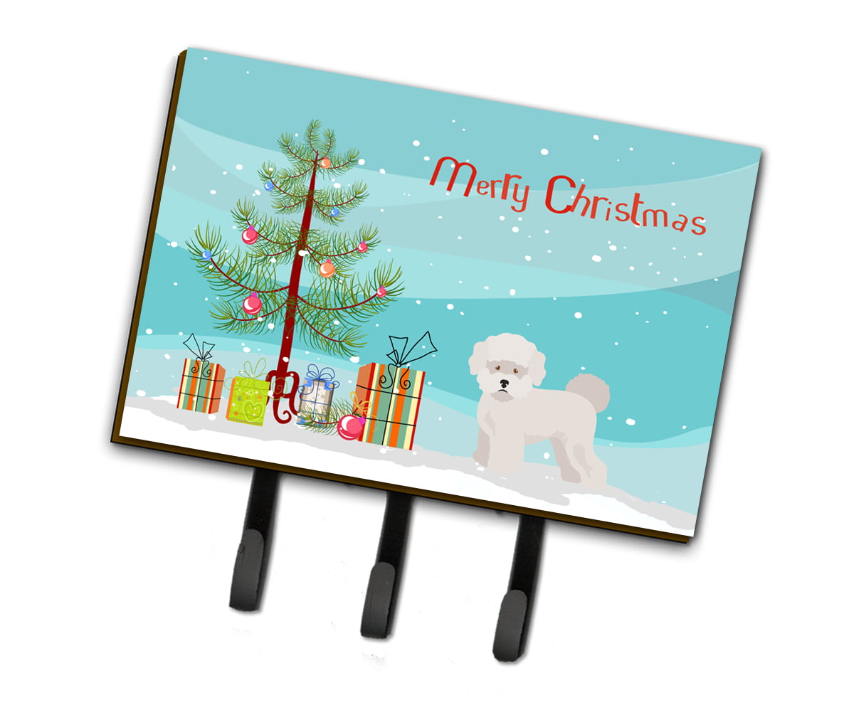 CK3445TH68 Bichon Fris Christmas Tree Leash or Key Holder