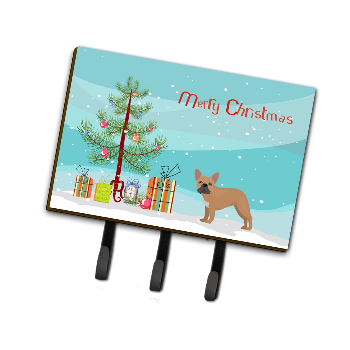 French Bulldog Christmas Tree Leash or Key Holder