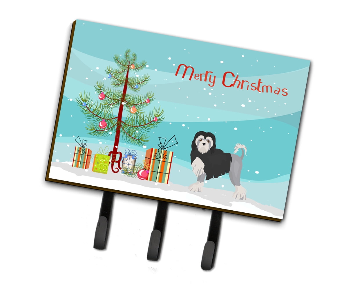 Lwchen or Little Lion Dog Christmas Tree Leash or Key Holder