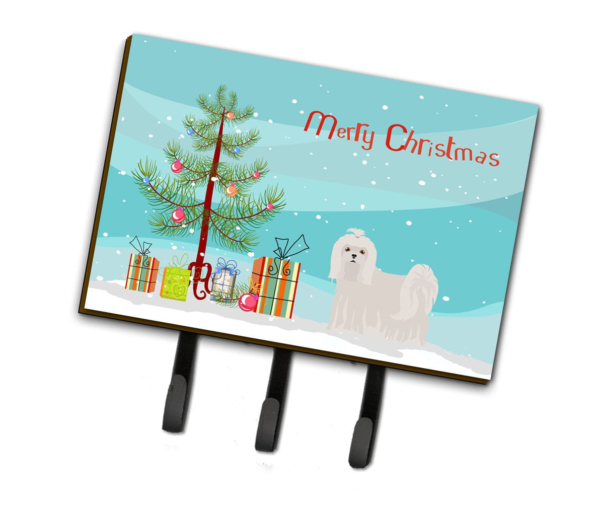 CK3471TH68 Maltese Christmas Tree Leash or Key Holder