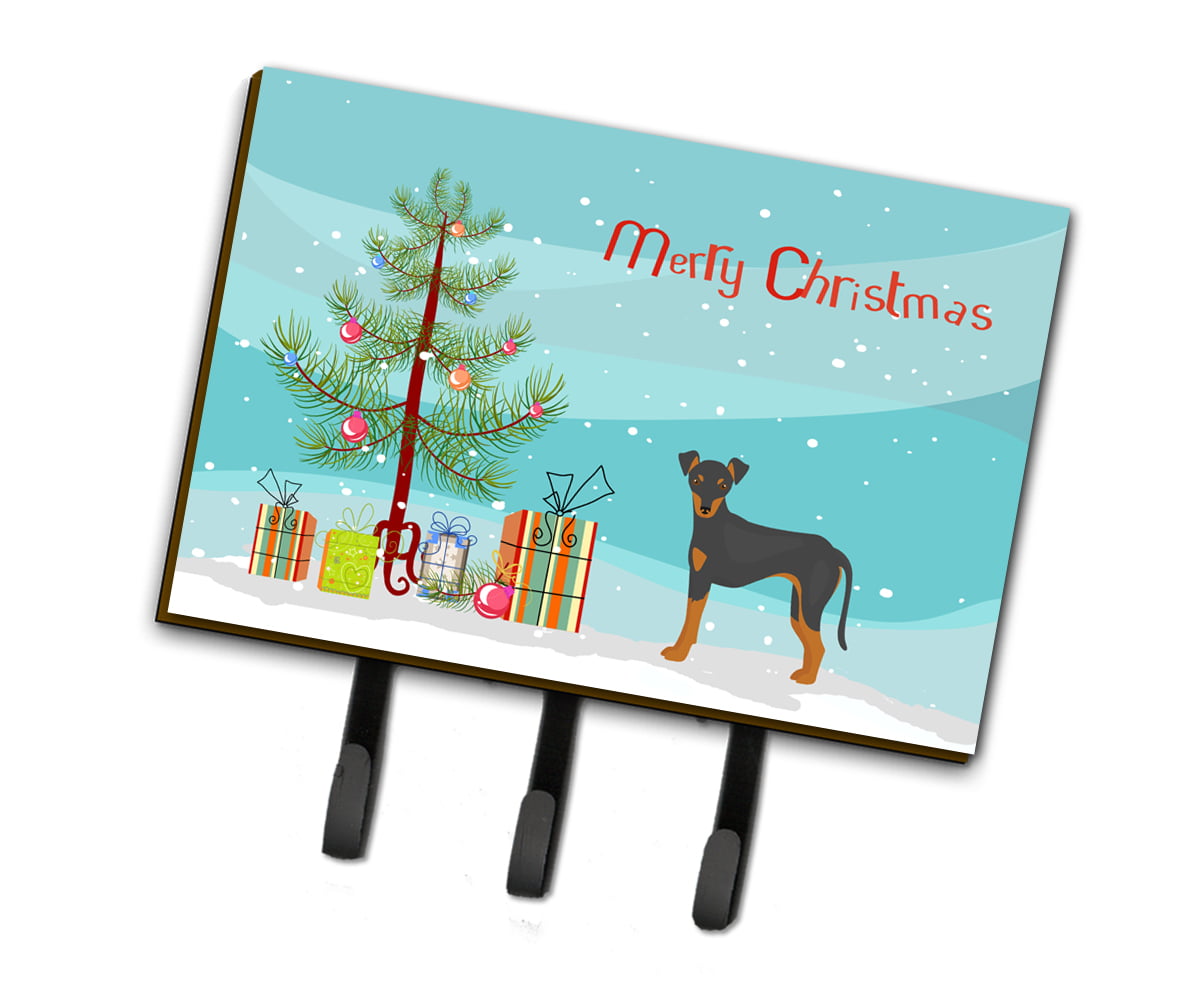 CK3472TH68 Manchester Terrier Christmas Tree Leash or Key Holder