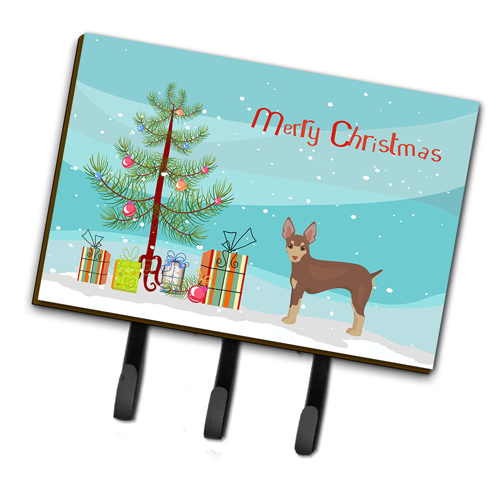 CK3474TH68 Miniature Fox Terrier Christmas Tree Leash or Key Holder