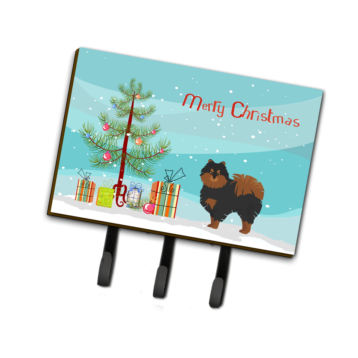 Pomeranian Christmas Tree Leash or Key Holder