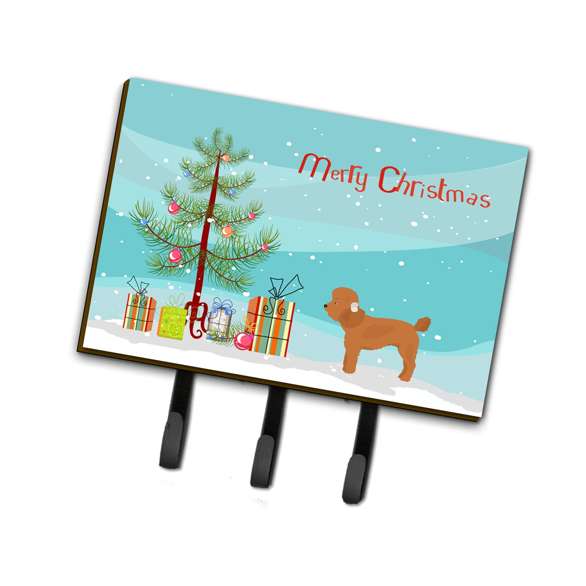 CK3479TH68 Toy Poodle Christmas Tree Leash or Key Holder
