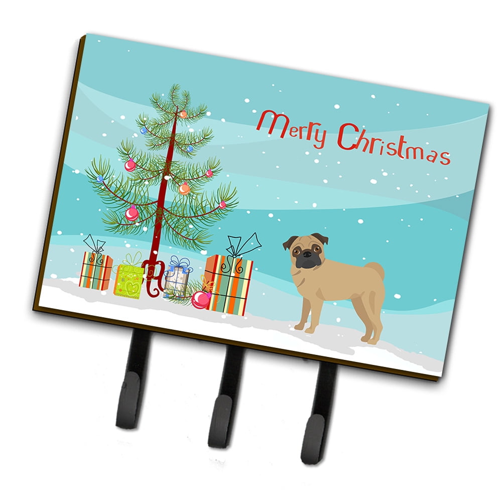 CK3481TH68 Pug Christmas Tree Leash or Key Holder