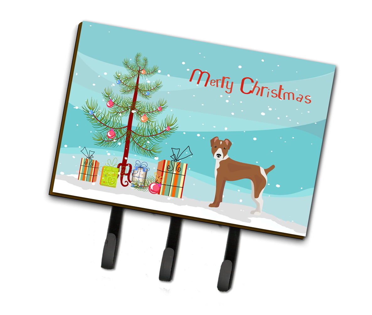 CK3482TH68 Rat Terrier Christmas Tree Leash or Key Holder