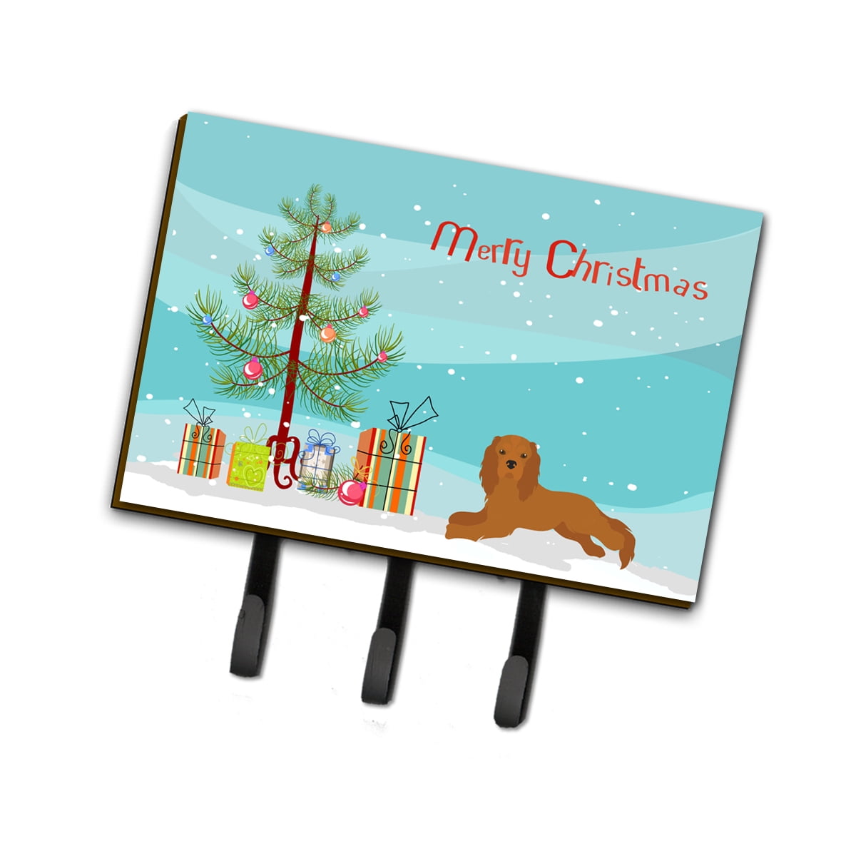 CK3495TH68 Ruby Cavalier King Charles Spaniel Christmas Tree Leash or Key Holder