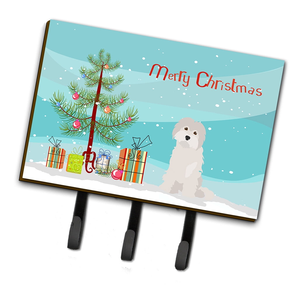 CK3501TH68 Maltese No.2 Christmas Tree Leash or Key Holder