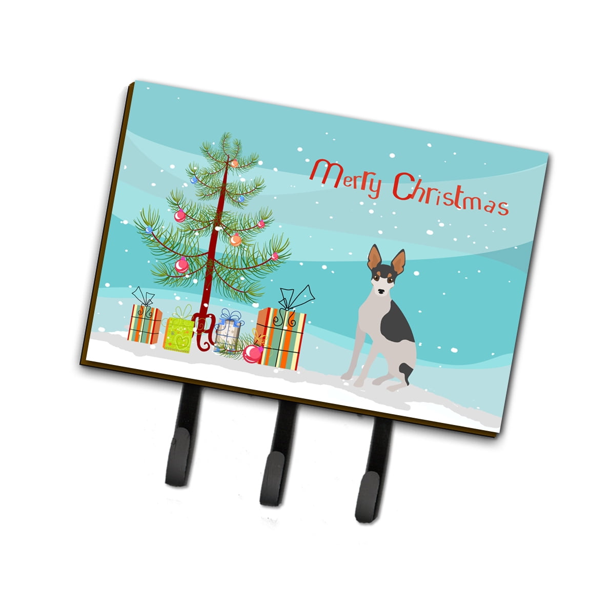 CK3502TH68 Miniature Fox Terrier No.2 Christmas Tree Leash or Key Holder