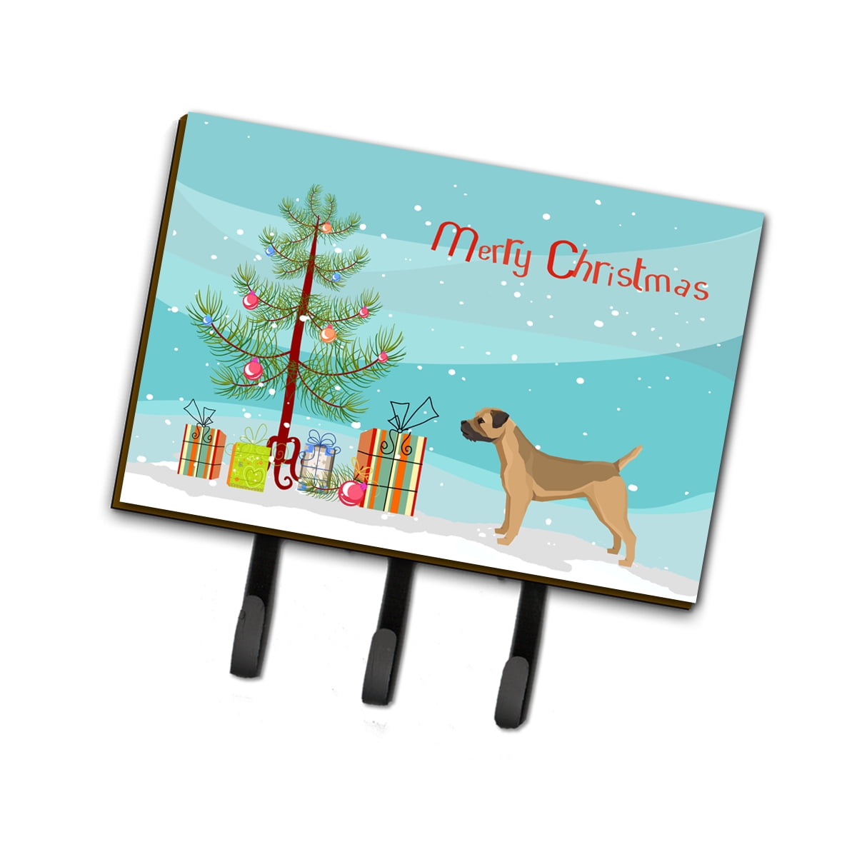CK3523TH68 Border Terrier Christmas Tree Leash or Key Holder