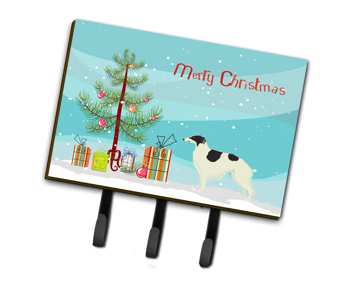 CK3524TH68 Borzoi Christmas Tree Leash or Key Holder
