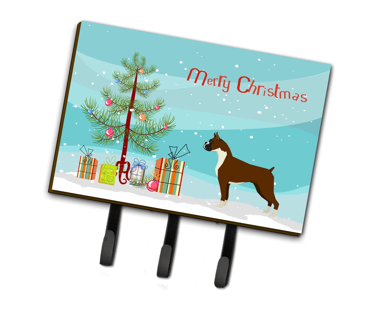 CK3526TH68 Boxer Christmas Tree Leash or Key Holder