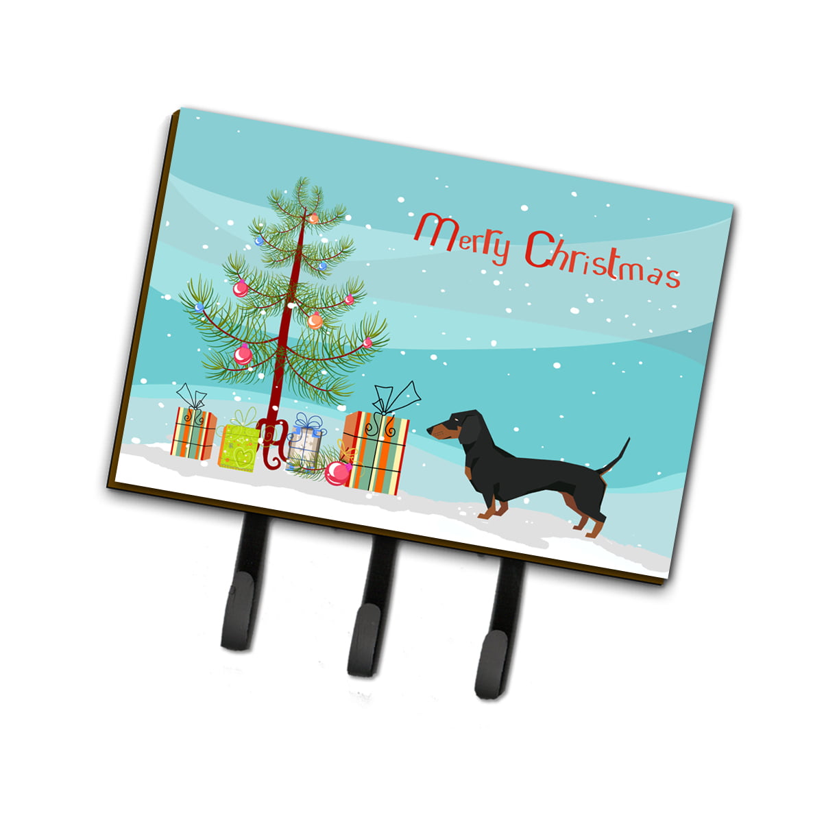 CK3533TH68 Dachshund Christmas Tree Leash or Key Holder