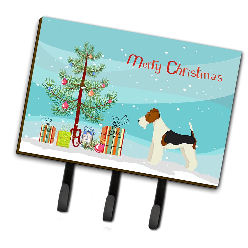 CK3538TH68 Fox Terrier Christmas Tree Leash or Key Holder
