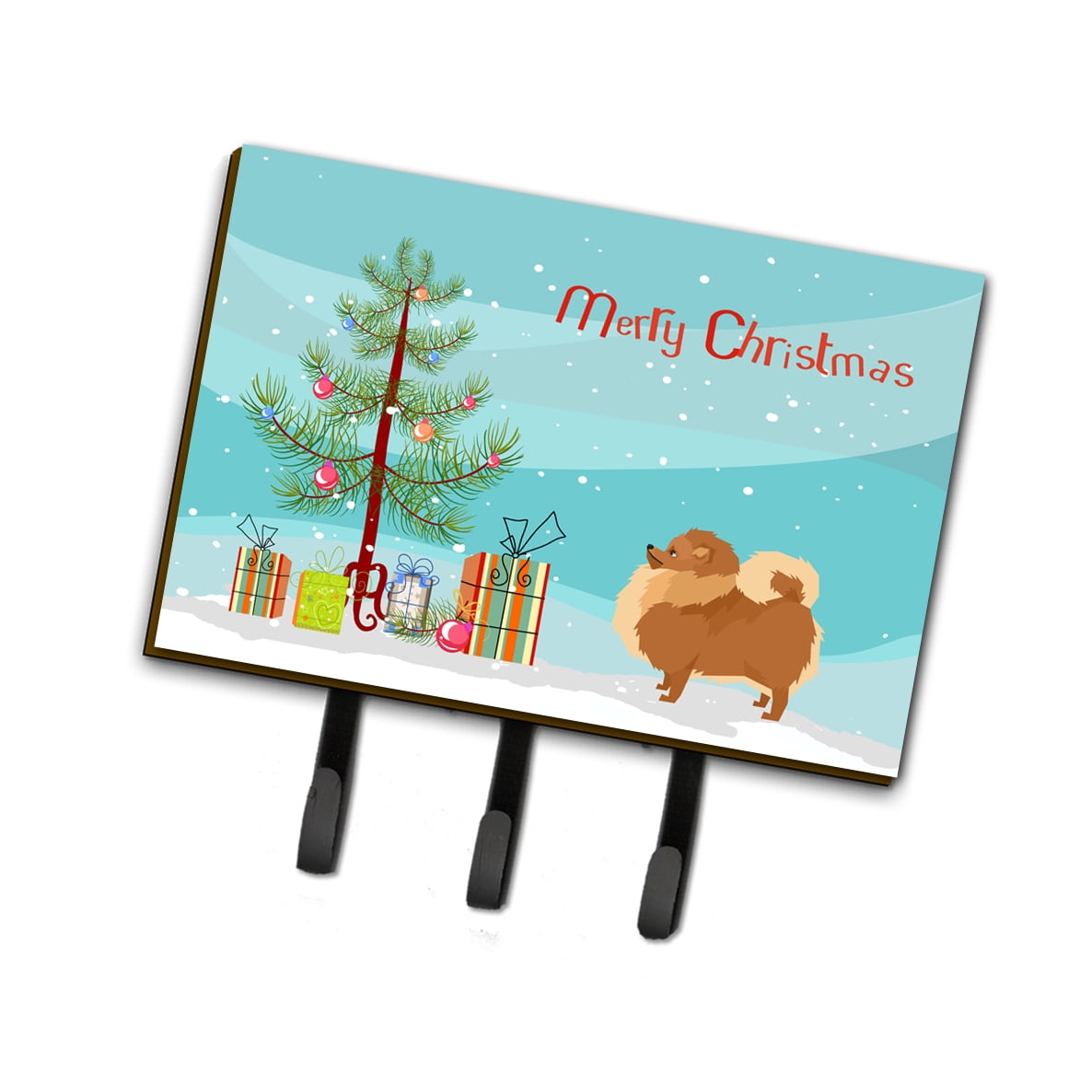 CK3555TH68 Pomeranian Christmas Tree Leash or Key Holder