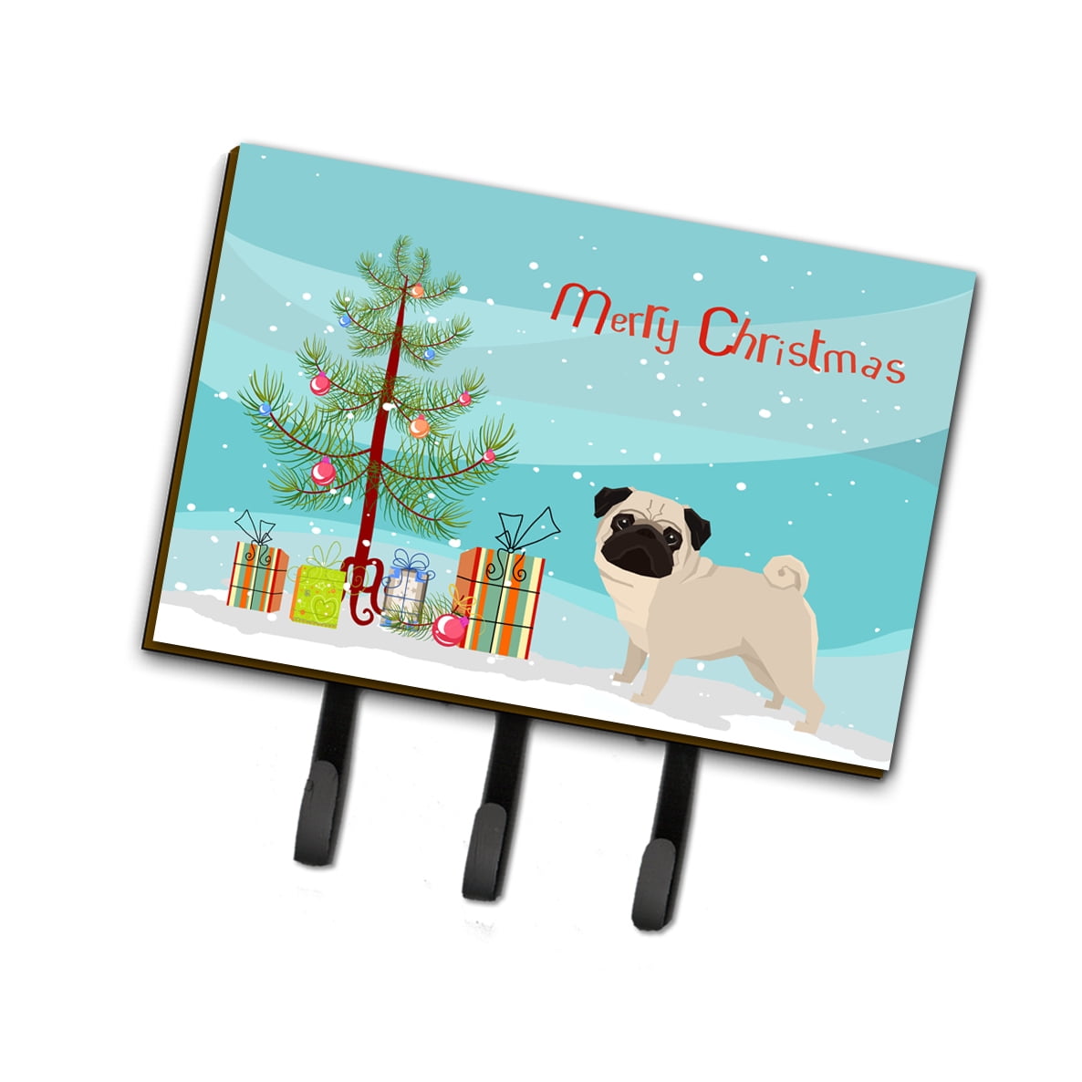 CK3557TH68 Pug Christmas Tree Leash or Key Holder