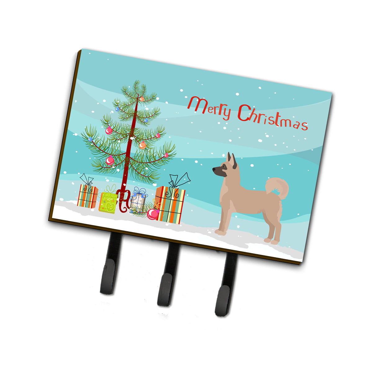 CK3799TH68 Akita Shepherd Christmas Tree Leash or Key Holder