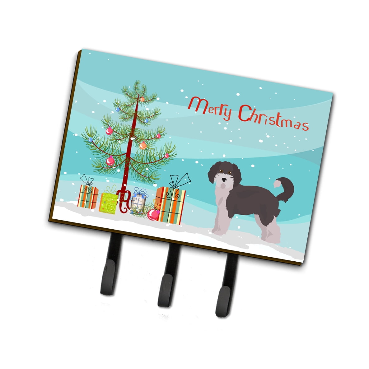 CK3800TH68 Aussiedoodle No.1 Christmas Tree Leash or Key Holder