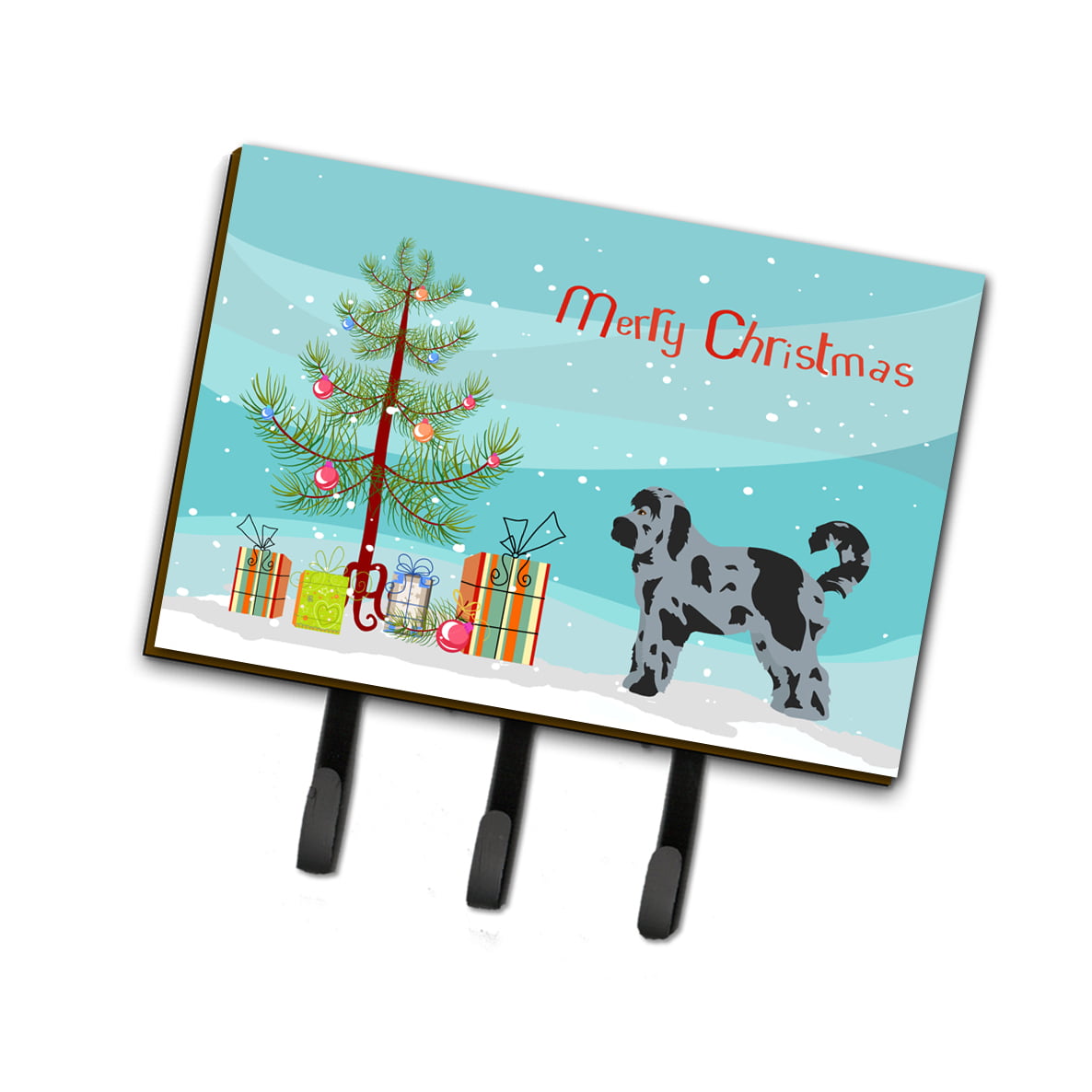 CK3801TH68 Aussiedoodle No.2 Christmas Tree Leash or Key Holder