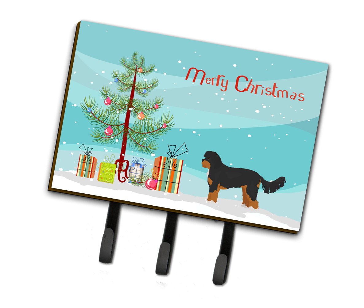 CK3811TH68 Black & Tan Cavapoo Christmas Tree Leash or Key Holder