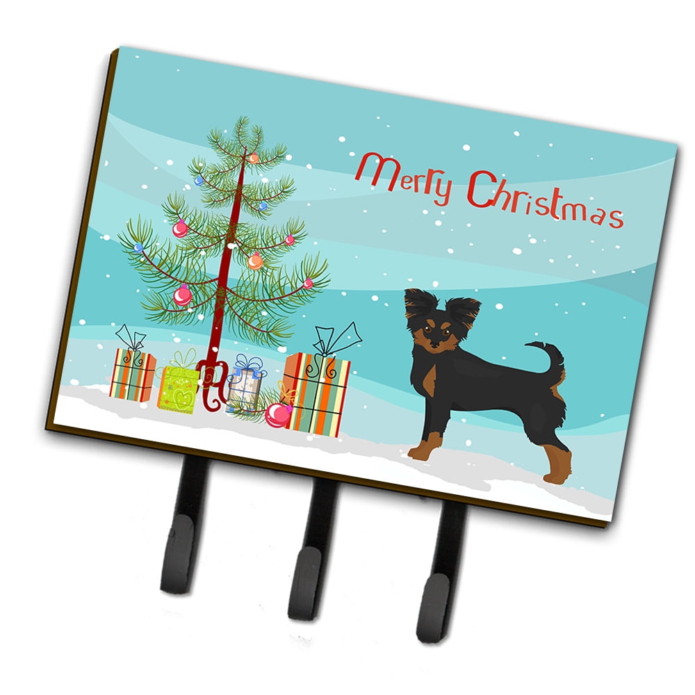 CK3813TH68 Black & Tan Chion Christmas Tree Leash or Key Holder