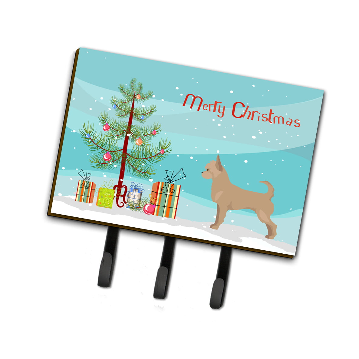 CK3818TH68 Tan Chorkie Christmas Tree Leash or Key Holder