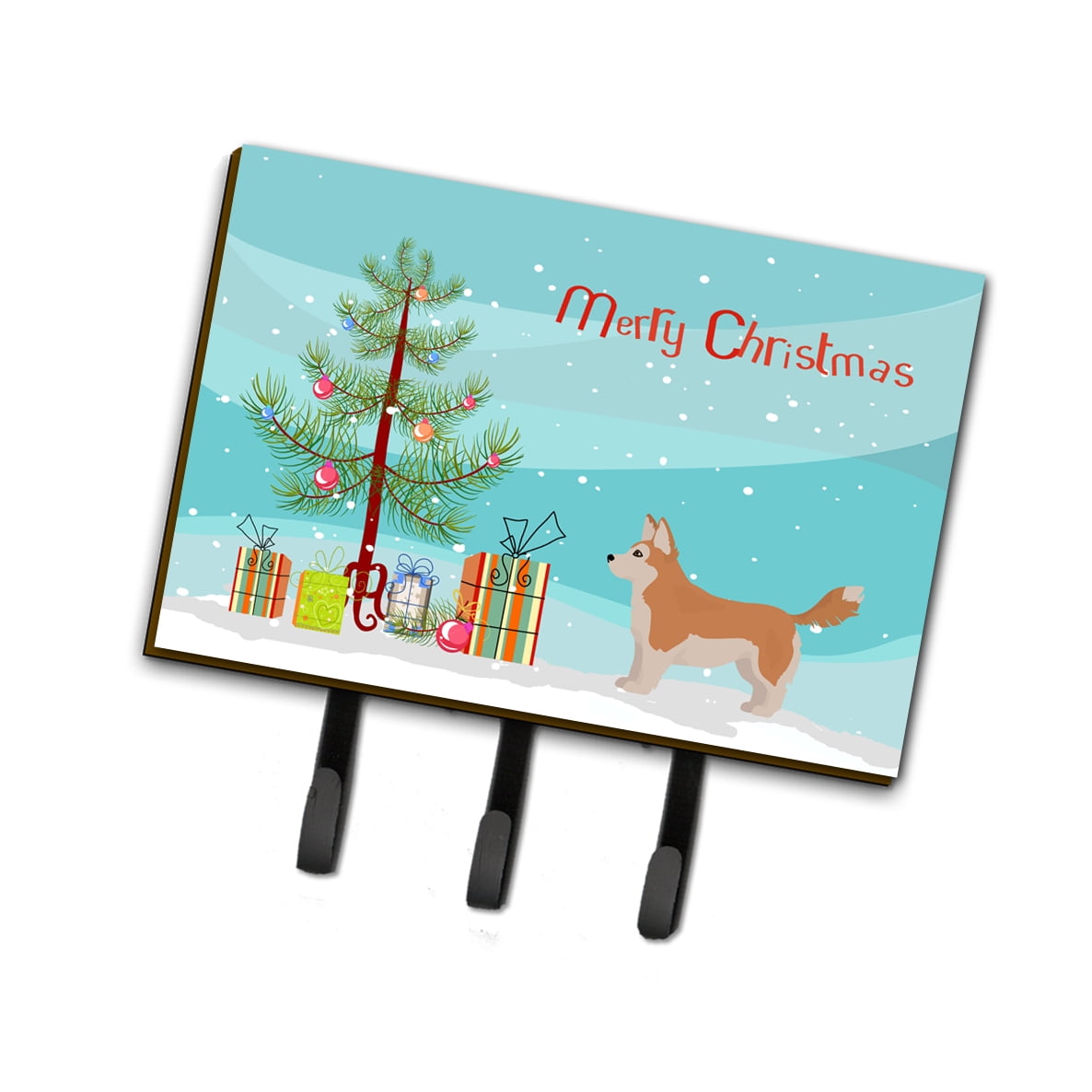 CK3824TH68 Corgi Husky Mix Christmas Tree Leash or Key Holder